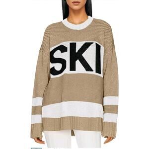 Oversized Sweater for Women Fall Knit Fashion Crewneck Long Sleeve SZ SMALL